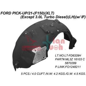 2021-2024 FORD F-150 Fender inner panel Left Driver Side CAPA OEM# ML3Z16103C PL# FO1248211C