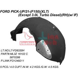 2021-2024 FORD F-150 Fender inner panel Right Passenger Side OEM# ML3Z16102C PL# FO1249211