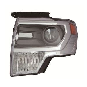 2013-2014 FORD Headlamp lens/housing Left Driver Side CAPA OEM# DL3Z13008AC PL# FO2518120C