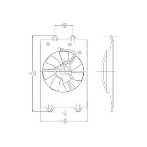 2006-2008 HONDA RIDGELINE Radiator cooling fan assy OEM# 38615RJEA01-PFM PL# HO3115141