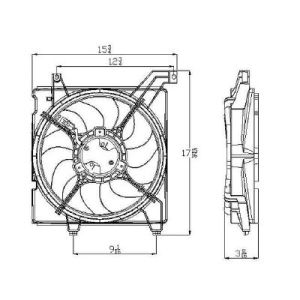 2003-2008 HYUNDAI TIBURON Radiator cooling fan assy OEM# 253502D400-PFM PL# HY3115119