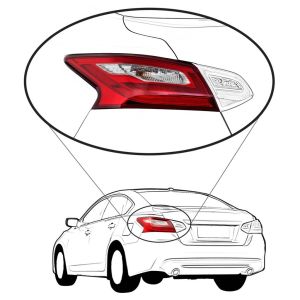 NISSAN(DATSUN) ALTIMA SEDAN TAIL LAMP ASSEMBLY LEFT (Driver Side) (EXC SMOKED LENS) OEM#265559HS0A 2016-2017 PL#NI2804106