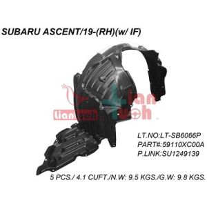 2019-2025 SUBARU Fender inner panel Right Passenger Side CAPA  OEM# 59110XC00A PL# SU1249139C