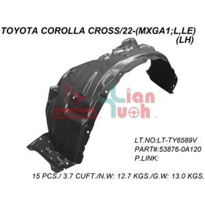 2022-2024 TOYOTA Fender inner panel Left Driver Side OEM# 538760A120 PL# TO1248251