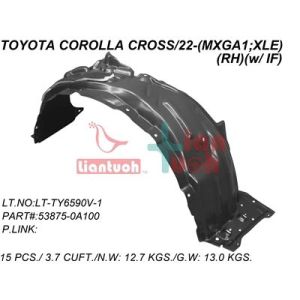 2022-2024 TOYOTA Fender inner panel Right Passenger Side OEM# 538750A100 PL# TO1249252