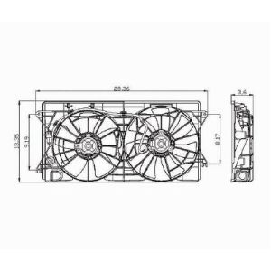 2000-2005 TOYOTA CELICA Radiator cooling fan assy OEM# 1671122060-PFM PL# TO3115142