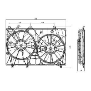 2008-2010 TOYOTA HIGHLANDER Radiator cooling fan assy OEM# 1671120190-PFM PL# TO3115153