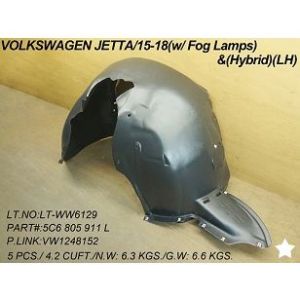 2015-2018 VOLKSWAGEN Fender inner panel Left Driver Side OEM# 5C6805911L-PFM PL# VW1248152