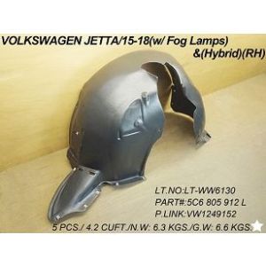 2015-2018 VOLKSWAGEN Fender inner panel Right Passenger Side OEM# 5C6805912L-PFM PL# VW1249152