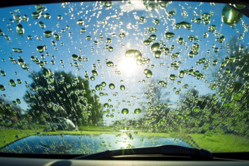 tree sap on car windshield